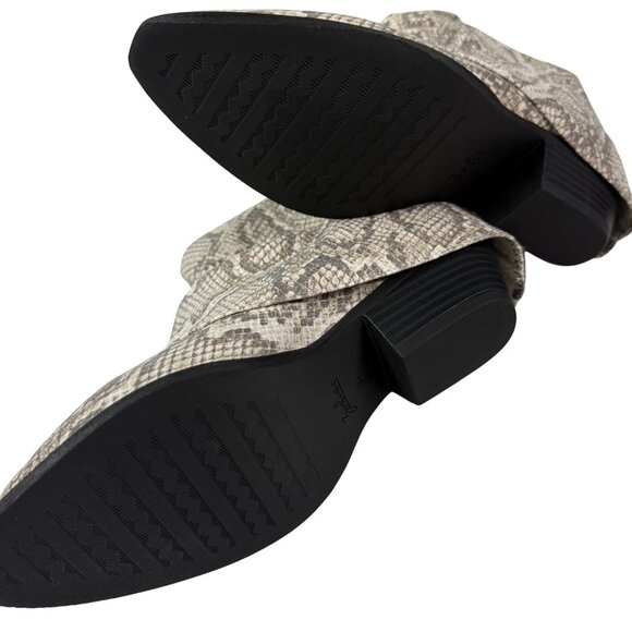 SIZE 7.5 ZODIAC Women's Black White Snake Print Western Ankle Cowgirl Boot - Picture 12 of 12